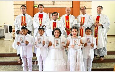 Joyous Moment in the Lives of 5 angels of Infant Mary Parish