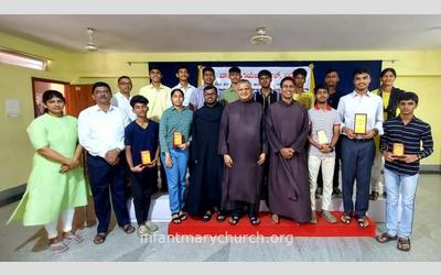 Honouring the Meritorious Students at Infant Mary Parish, Bajjodi